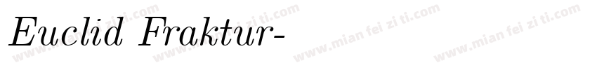 Euclid Fraktur字体转换